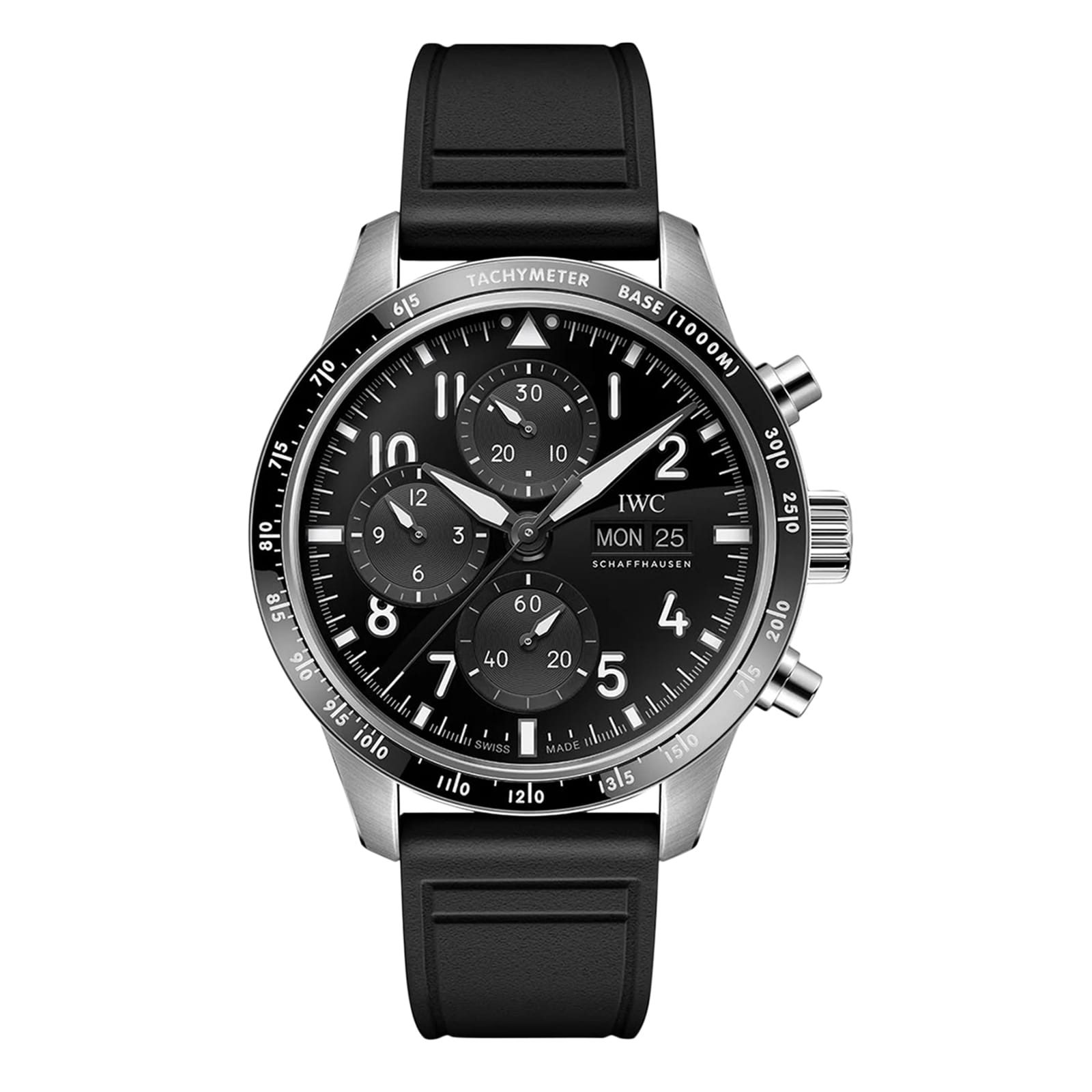 IWC Pilot Performance Chronograph 41mm AMG Mens Watch Black Rubber IWC Pilot Performance Chronograph 41mm AMG Mens Watch Black Rubber