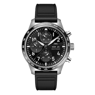 IWC Pilot Performance Chronograph 41mm AMG Mens Watch Black Rubber