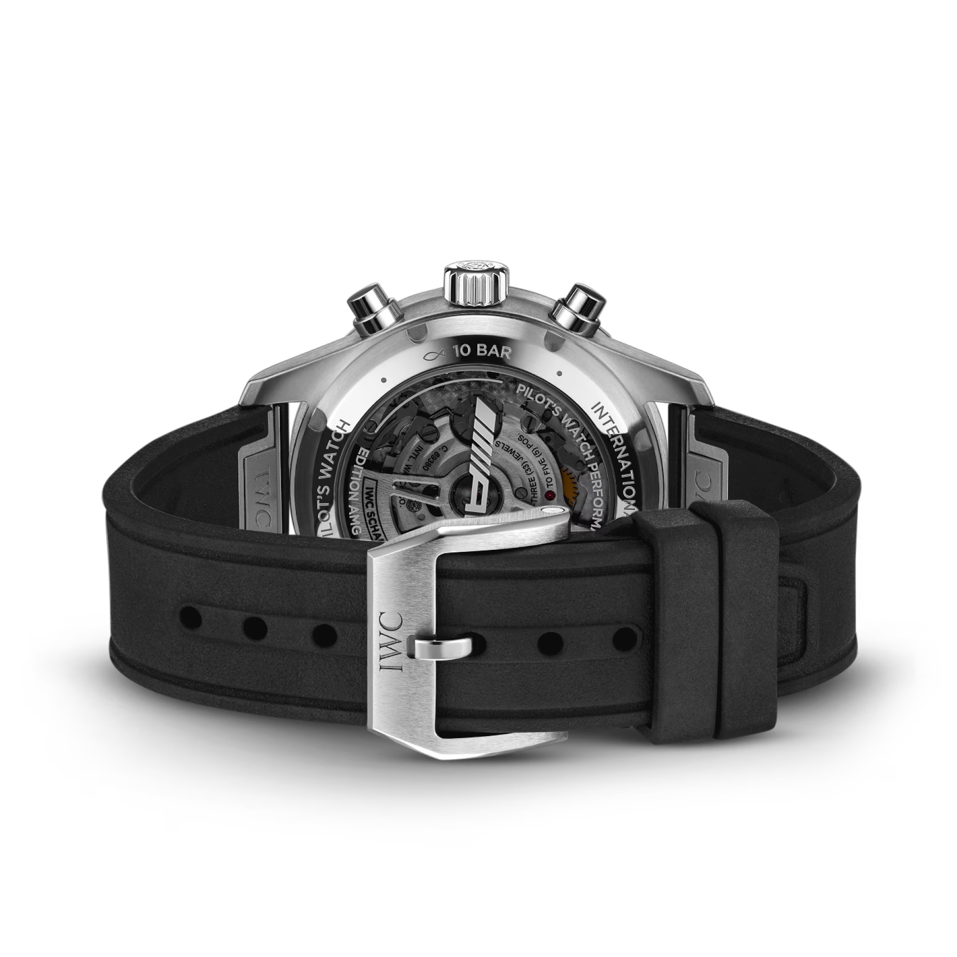 IWC Pilot Performance Chronograph 41mm AMG Mens Watch Black Rubber IWC Pilot Performance Chronograph 41mm AMG Mens Watch Black Rubber