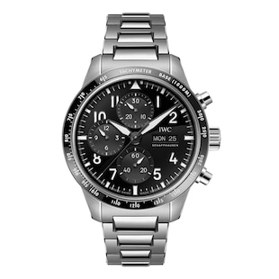 IWC Pilot Performance Chronograph 41mm AMG Mens Watch Black Titanium