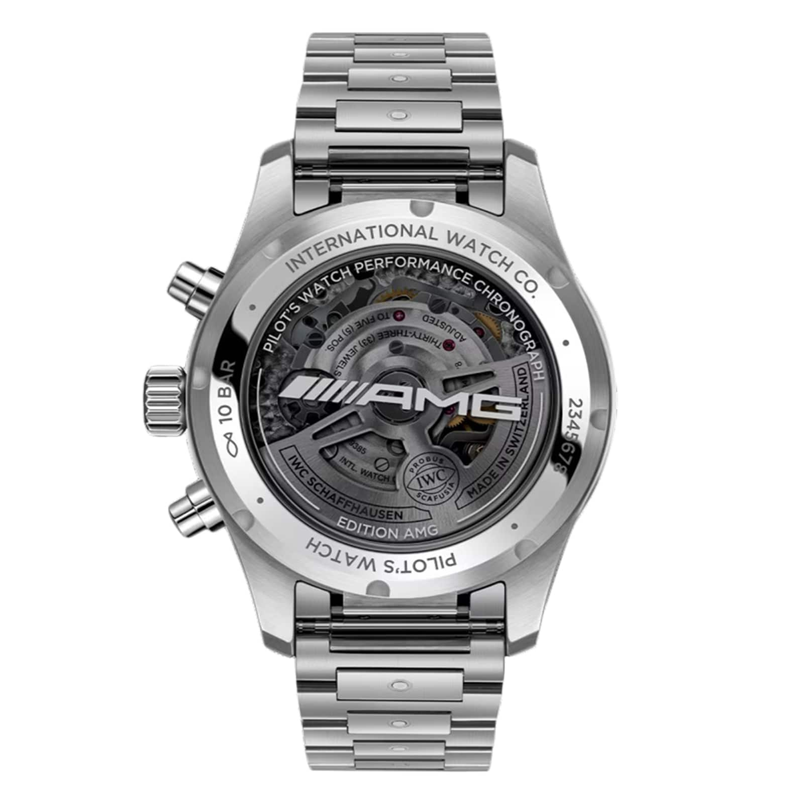 IWC Pilot Performance Chronograph 41mm AMG Mens Watch Black Titanium ...