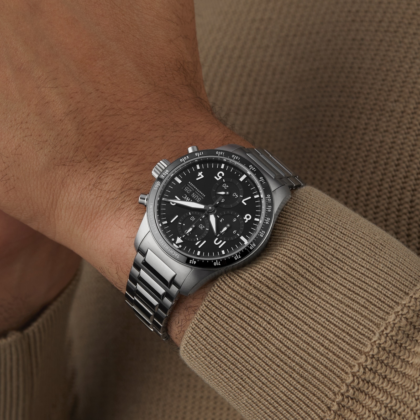 IWC Pilot Performance Chronograph 41mm AMG Mens Watch Black Titanium