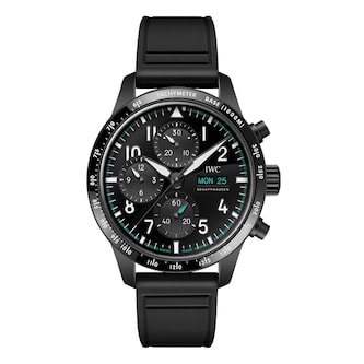 IWC Pilot Performance Chronograph 41mm Mercedes AMG Petronas Formula OneTM Team Mens Watch Black Rubber IWC Pilot Performance Chronograph 41mm Mercedes AMG Petronas Formula OneTM Team Mens Watch Black Rubber