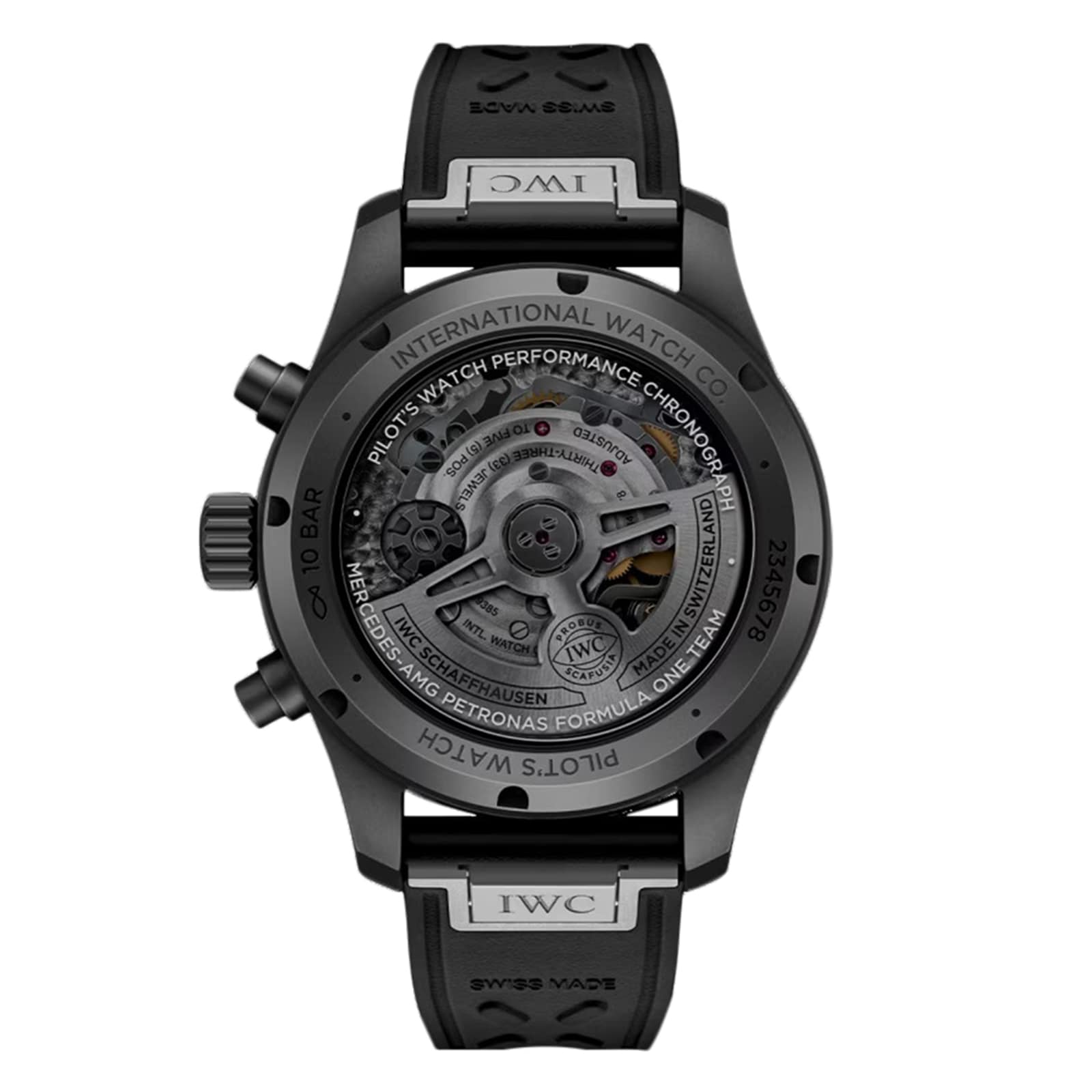 IWC Pilot Performance Chronograph 41mm Mercedes AMG Petronas Formula OneTM Team Mens Watch Black Rubber IWC Pilot Performance Chronograph 41mm Mercedes AMG Petronas Formula OneTM Team Mens Watch Black Rubber