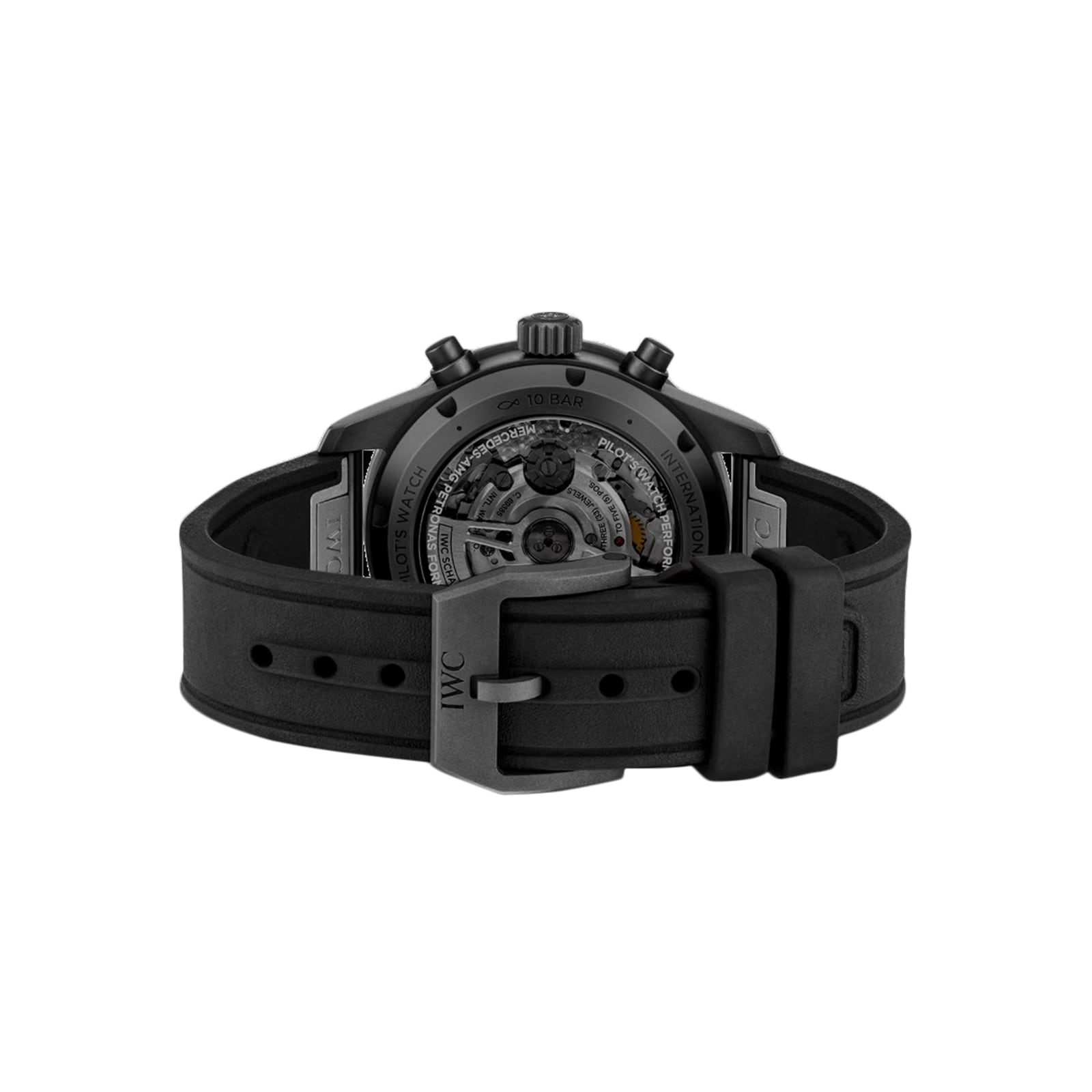 IWC Pilot Performance Chronograph 41mm Mercedes AMG Petronas Formula OneTM Team Mens Watch Black Rubber