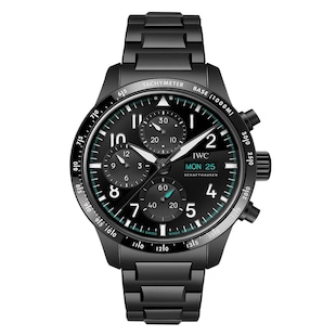 IWC Pilot Performance Chronograph 41mm Mercedes AMG Petronas Formula One Team Mens Watch Black