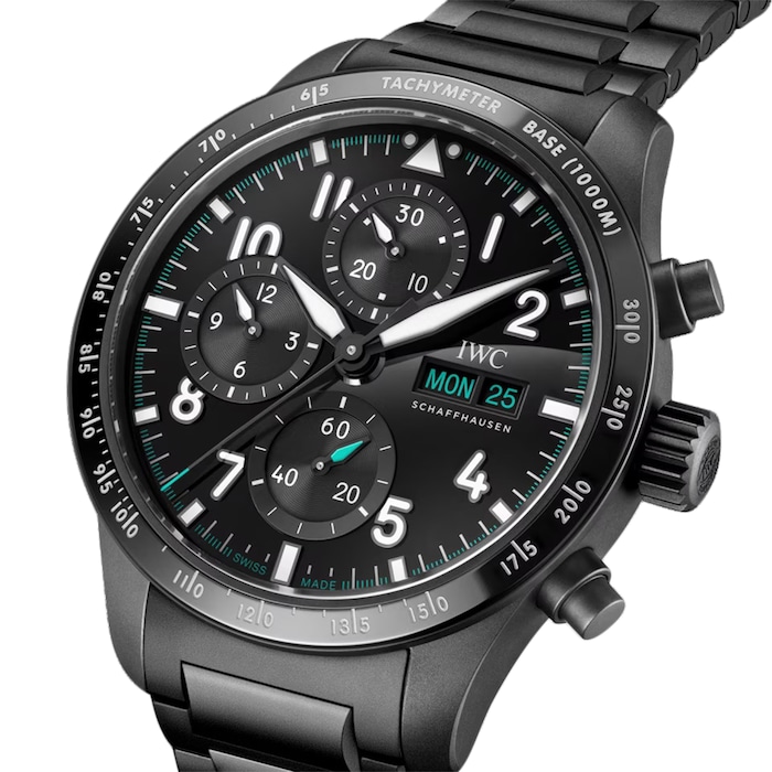 IWC Pilot Performance Chronograph 41mm Mercedes AMG Petronas Formula One Team Mens Watch Black