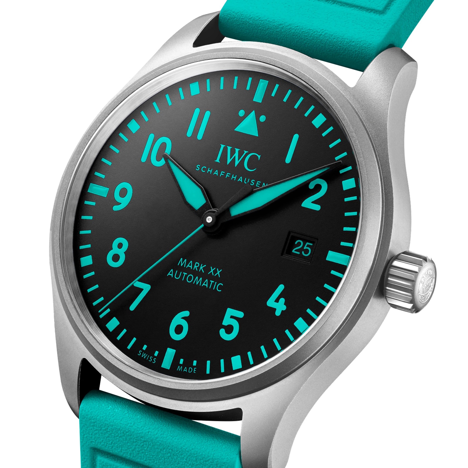 IWC Pilot Watch Mark XX Mercedes - AMG PETRONAS Formula One™ Team 40mm Mens Watch Black IWC Pilot Watch Mark XX Mercedes - AMG PETRONAS Formula One™ Team 40mm Mens Watch Black