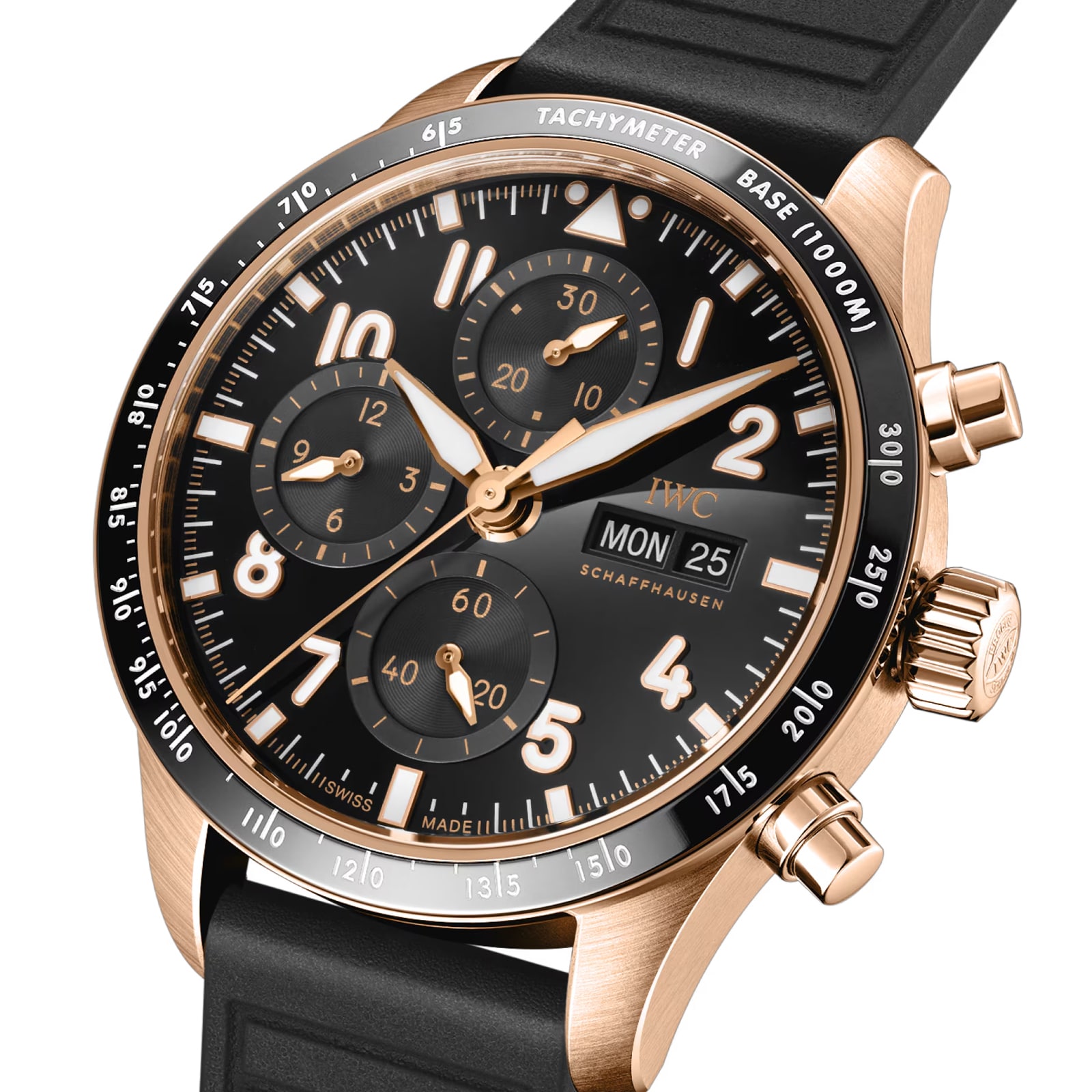 IWC Pilot's Performance Chronograph 41mm Mens Watch Black Rubber IWC Pilot's Performance Chronograph 41mm Mens Watch Black Rubber
