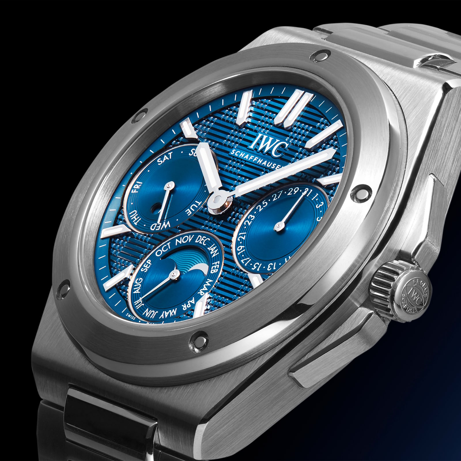 IWC Ingenieur Perpetual Calendar 41mm MensWatch Blue