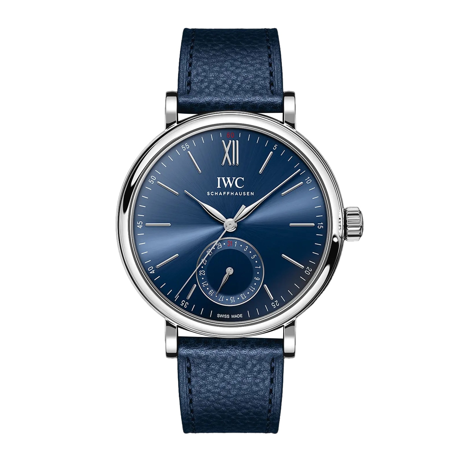 IWC Portofino Automatic Pointer Date Laureus 39mm Mens Watch Blue