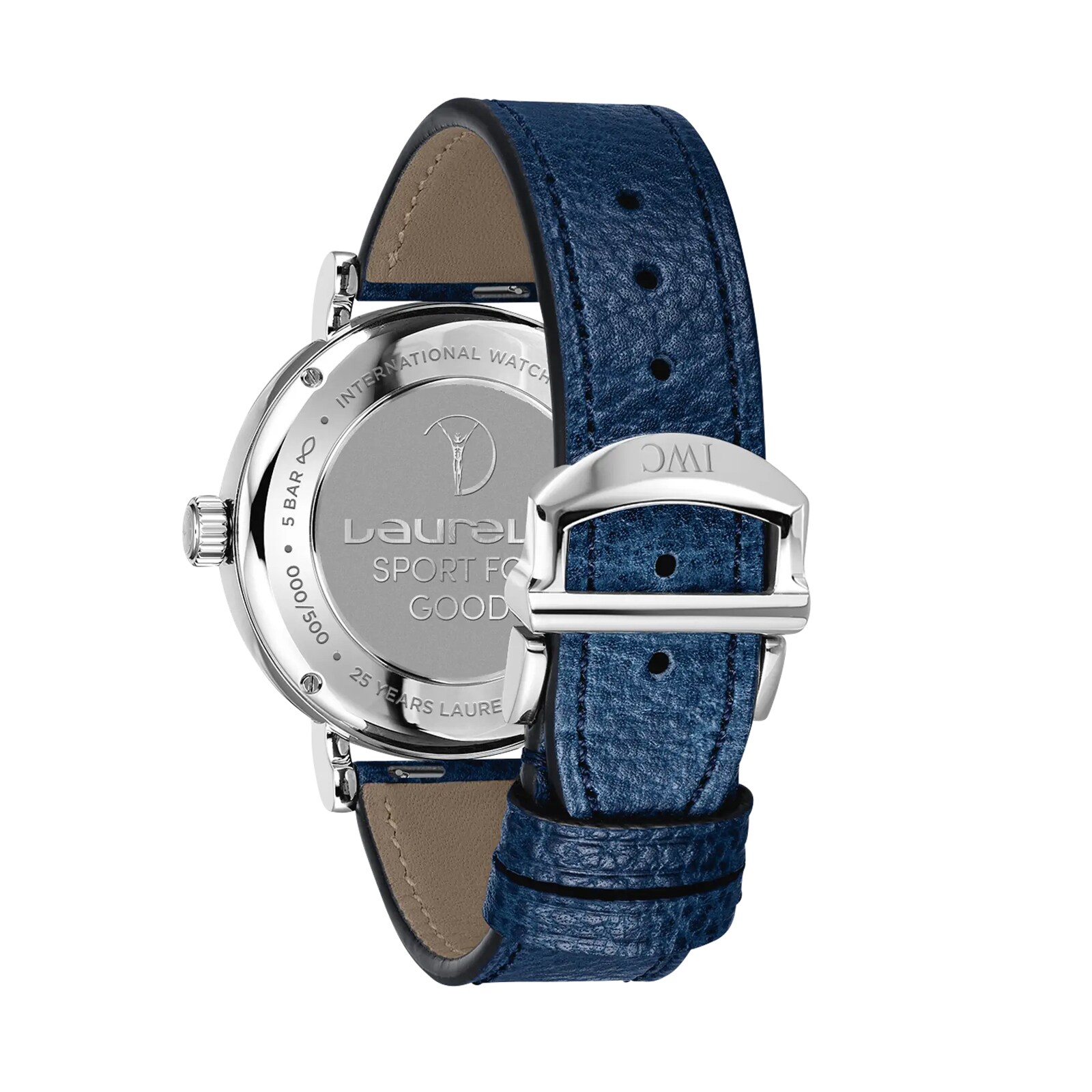 IWC Portofino Automatic Pointer Date Laureus 39mm Mens Watch Blue