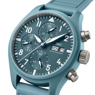 IWC Pilot Automatic Limited Edition 41mm Mens Watch Blue Fabric Strap