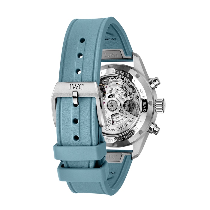 IWC Pilot Miramar Top Gun Automatic 41mm Mens Watch Blue Rubber Strap