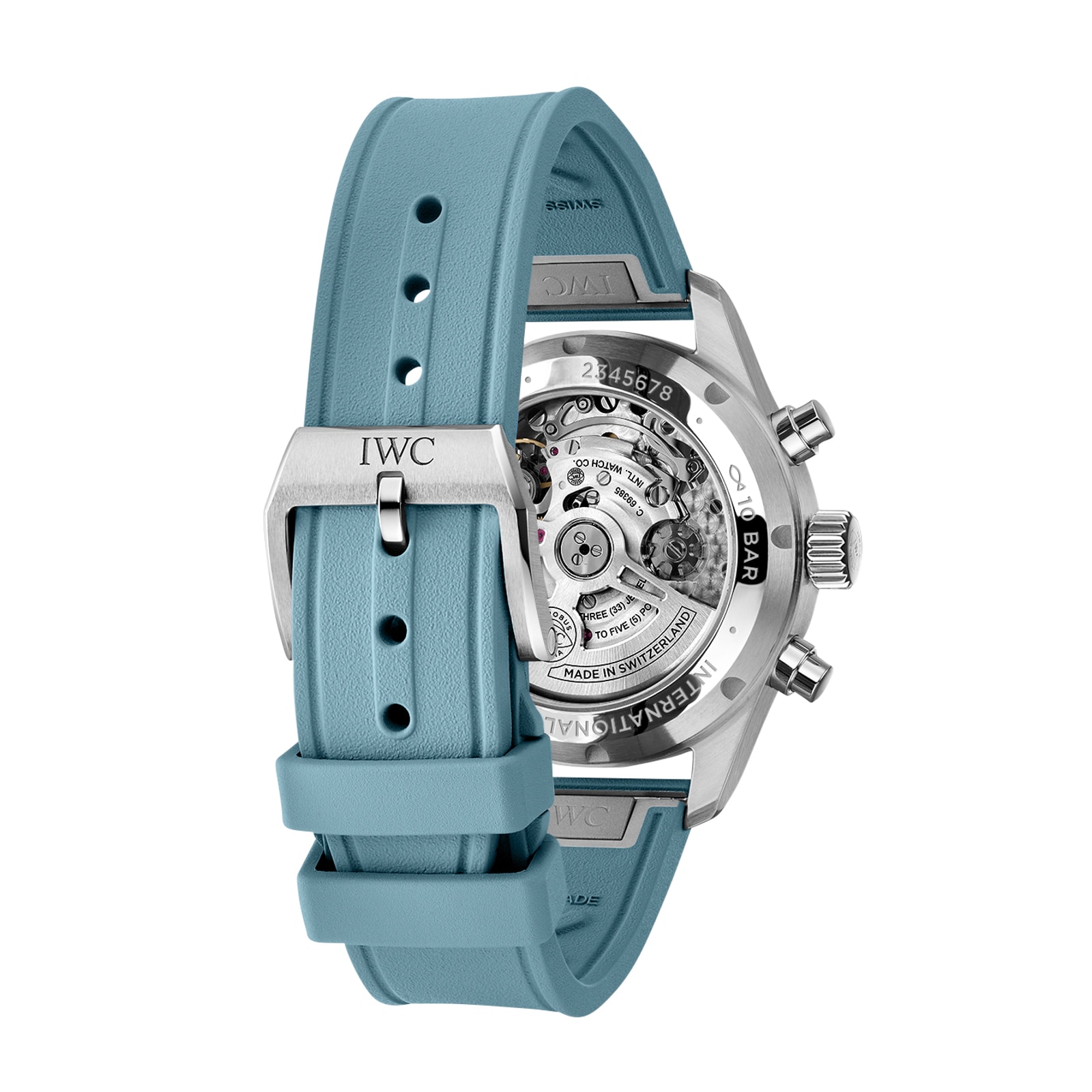 IWC Pilot Miramar Top Gun Automatic 41mm Mens Watch Blue Rubber Strap