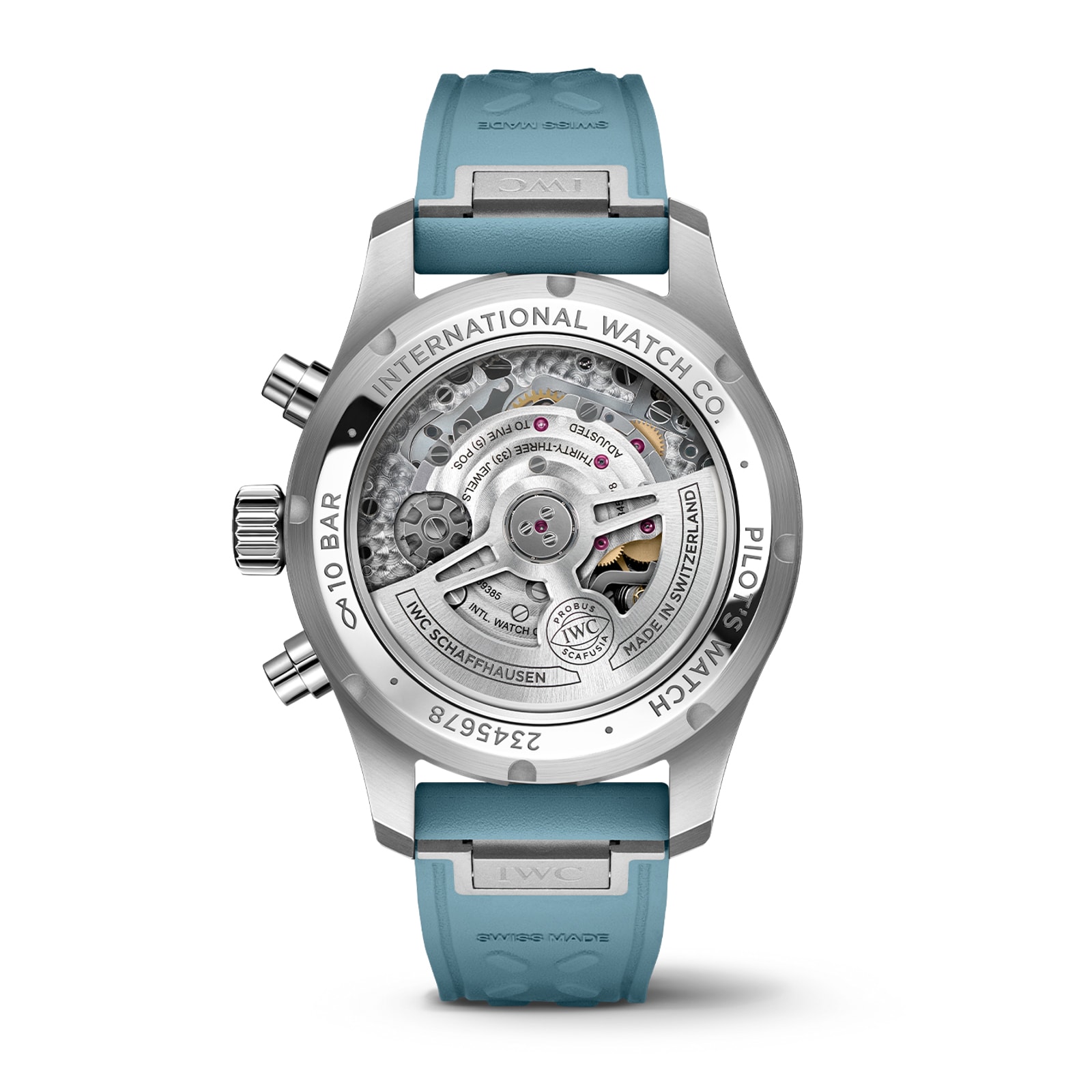 IWC Pilot Miramar Top Gun Automatic 41mm Mens Watch Blue Rubber Strap