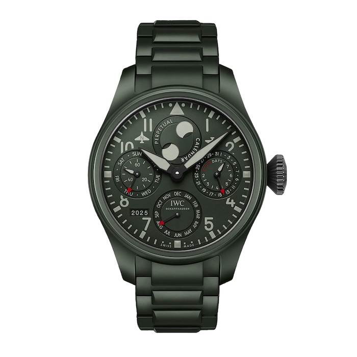 IWC Big Pilot's Perpetual Calendar TOP GUN Woodland 46.5mm Mens Watch Green