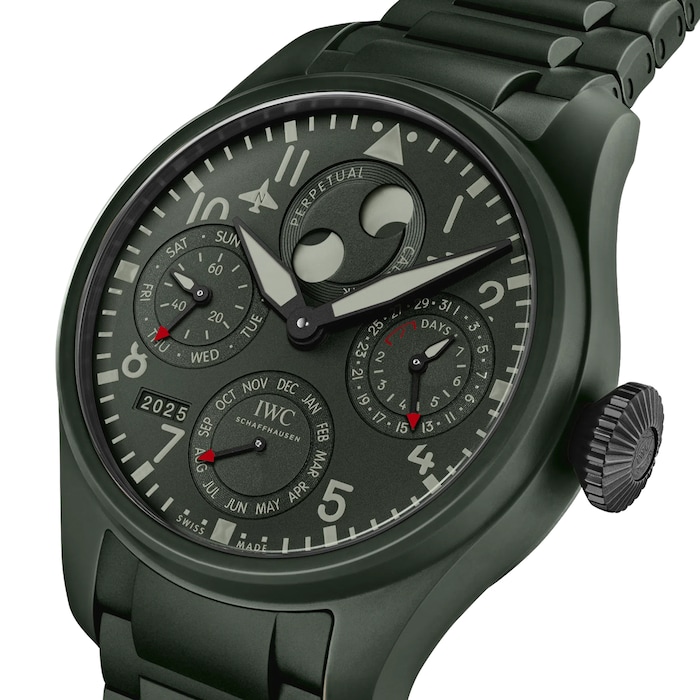 IWC Big Pilot's Perpetual Calendar TOP GUN Woodland 46.5mm Mens Watch Green