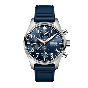 IWC Pilot Chronograph Le Petit Prince 41mm Mens Watch Blue