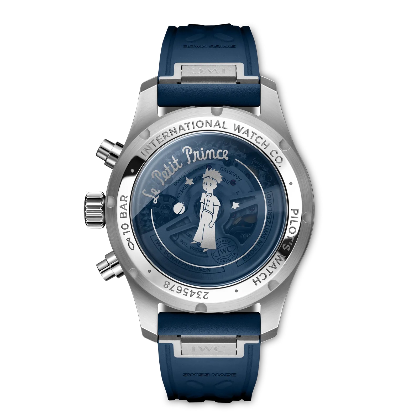 IWC Pilot Chronograph Le Petit Prince 41mm Mens Watch Blue