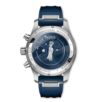 IWC Pilot Chronograph Le Petit Prince 41mm Mens Watch Blue