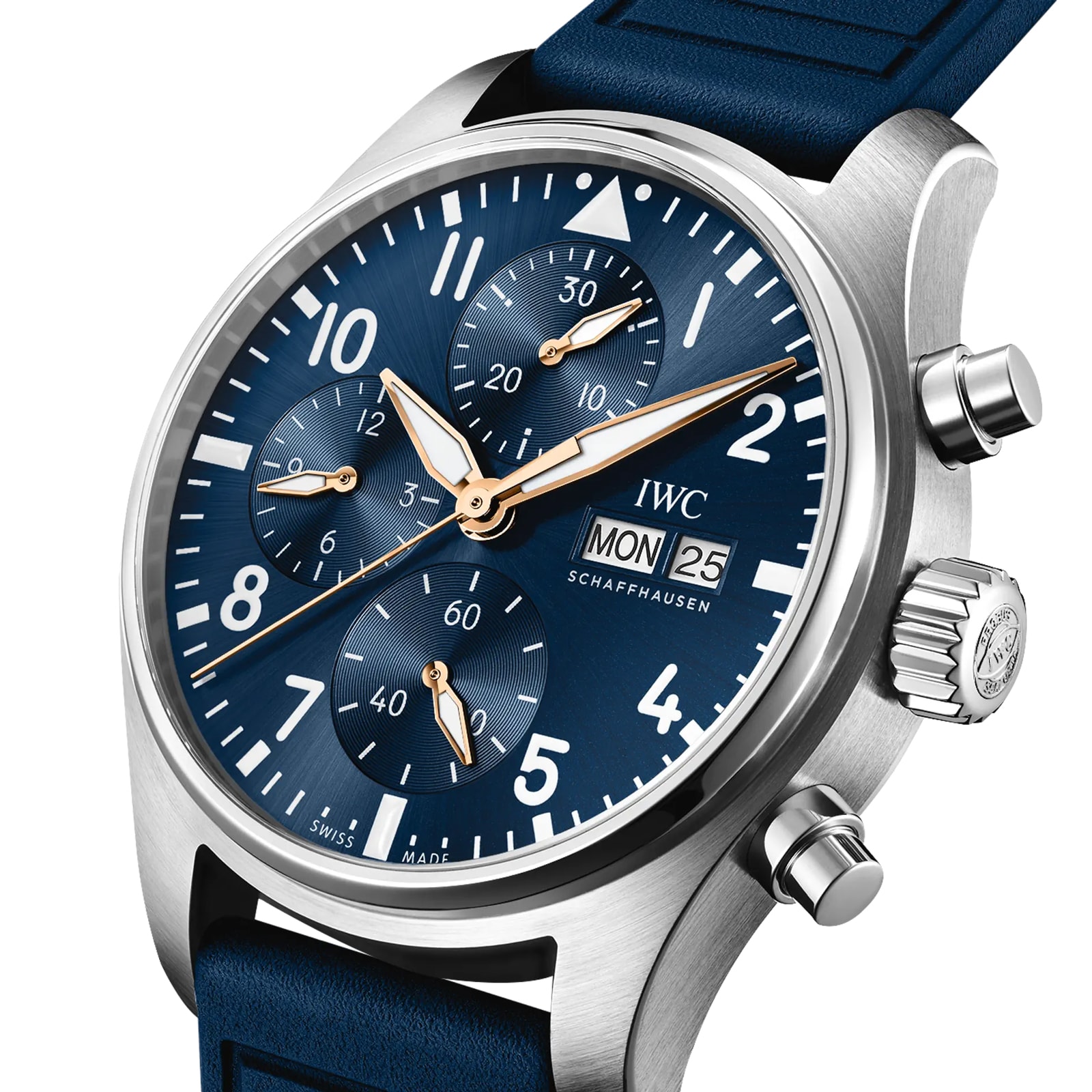IWC Pilot Chronograph Le Petit Prince 41mm Mens Watch Blue