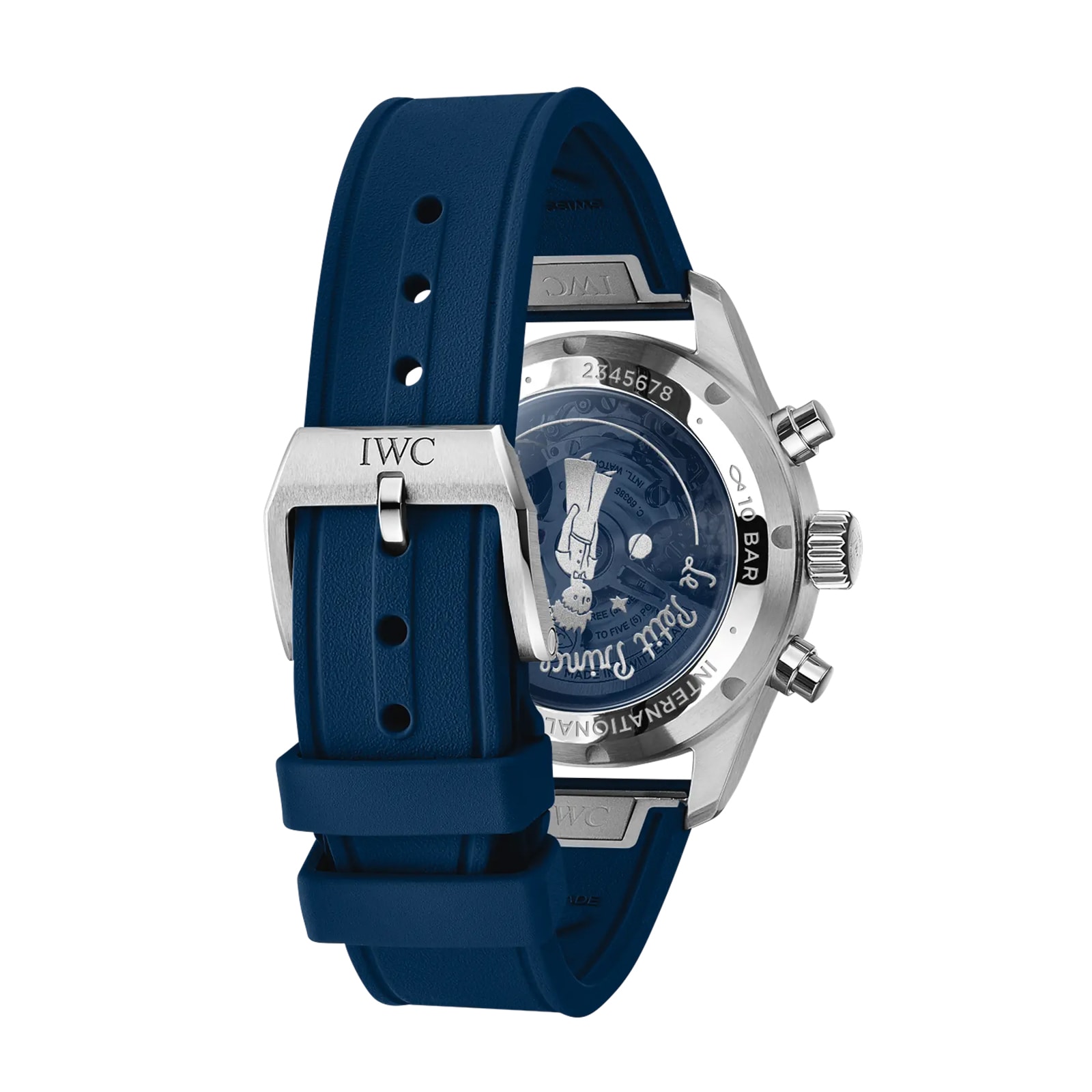 IWC Pilot Chronograph Le Petit Prince 41mm Mens Watch Blue