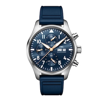 IWC Pilot Chronograph Le Petit Prince 43mm Mens Watch Blue