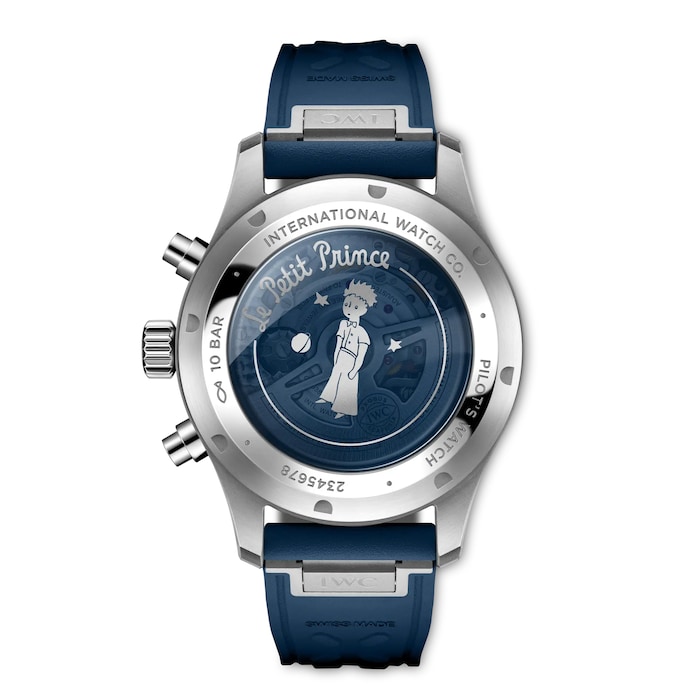 IWC Pilot Chronograph Le Petit Prince 43mm Mens Watch Blue