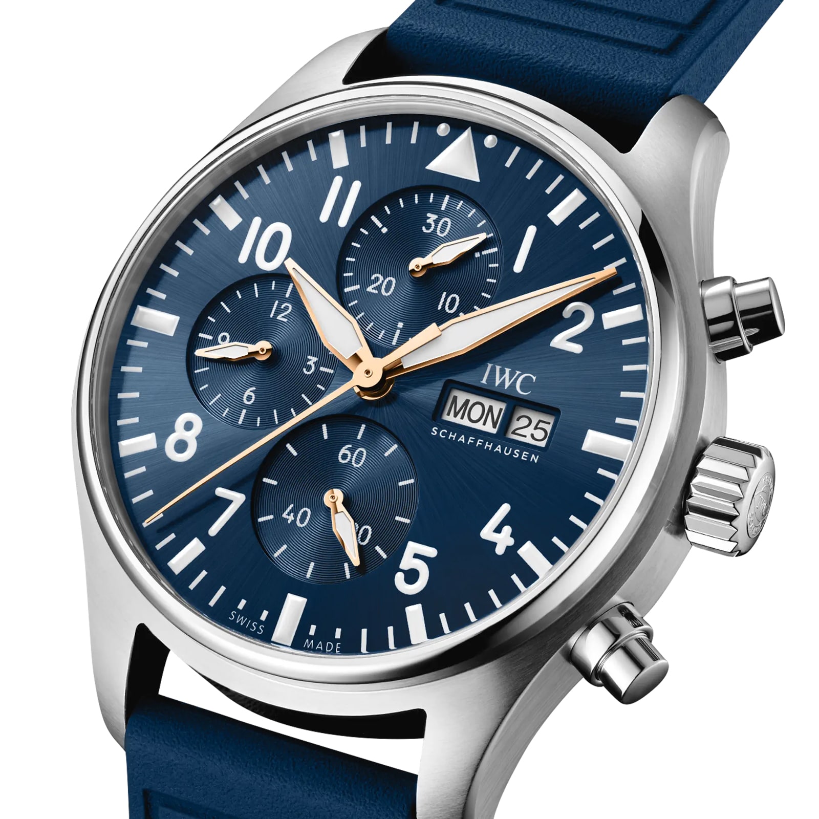 IWC Pilot Chronograph Le Petit Prince 43mm Mens Watch Blue