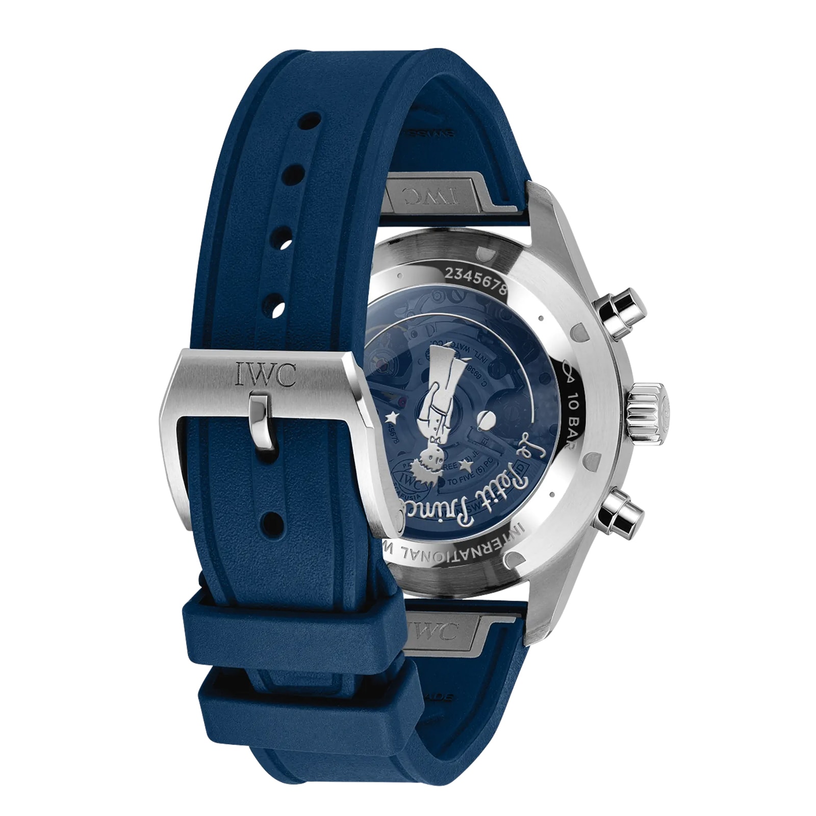 IWC Pilot Chronograph Le Petit Prince 43mm Mens Watch Blue