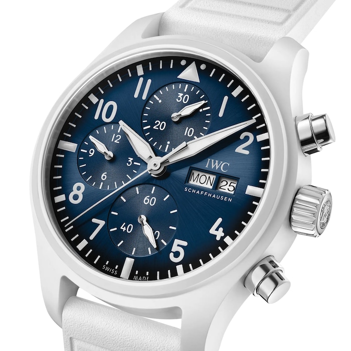 IWC Pilot Chronograph Le Petit Prince 41mm Mens Watch Blue