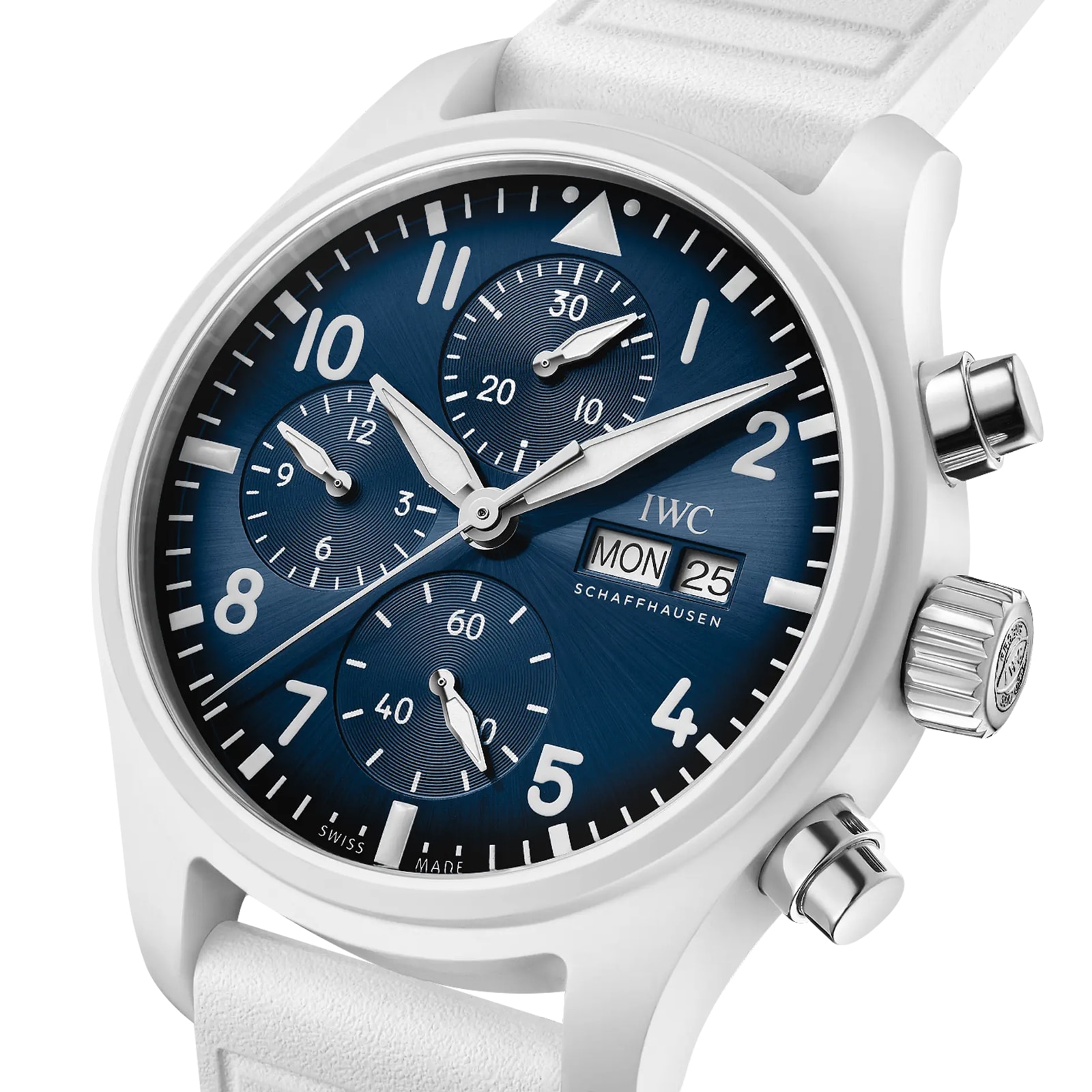 IWC Pilot Chronograph Le Petit Prince 41mm Mens Watch Blue