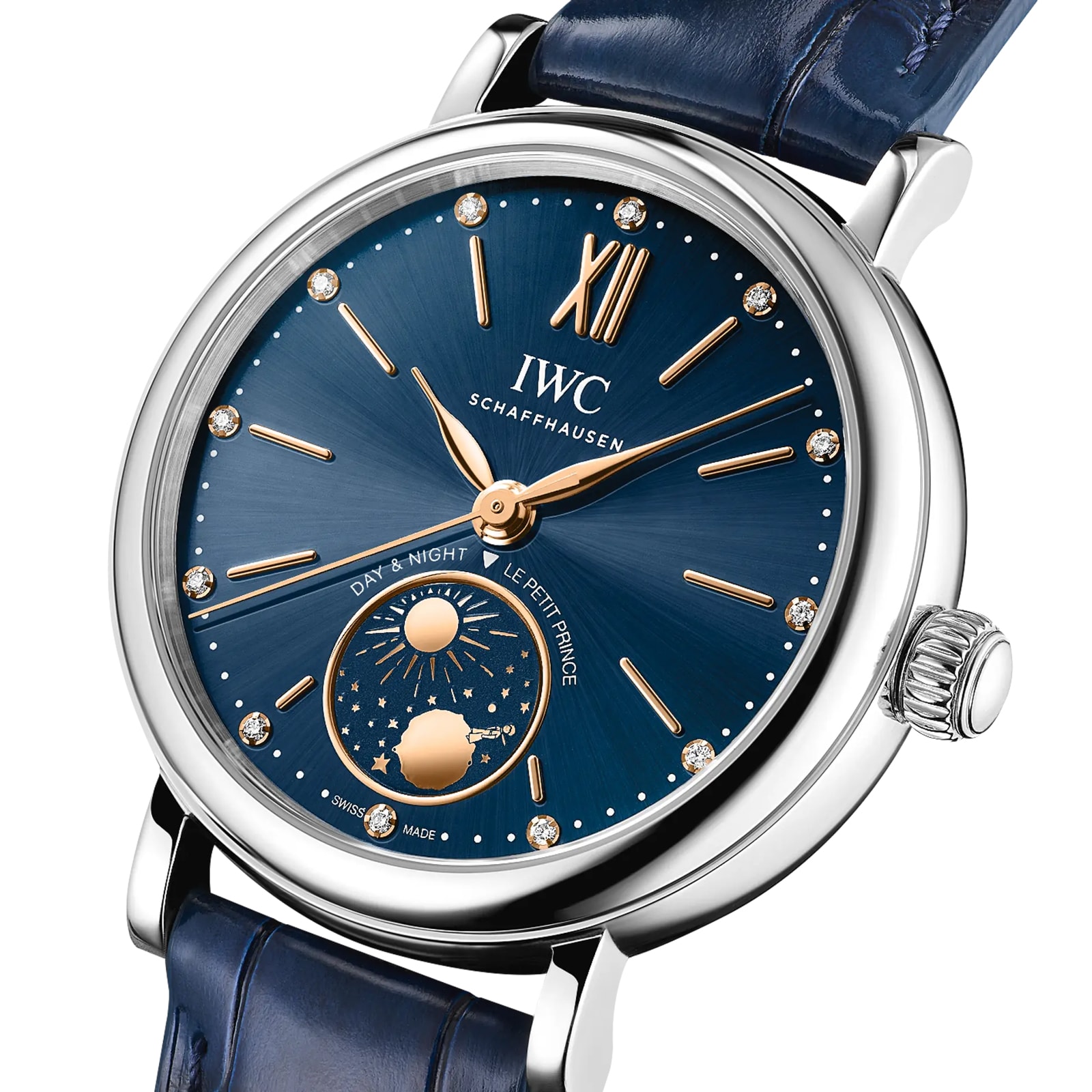 IWC Portofino Automatic Day & Night Le Petit Prince 34mm Ladies Watch Blue