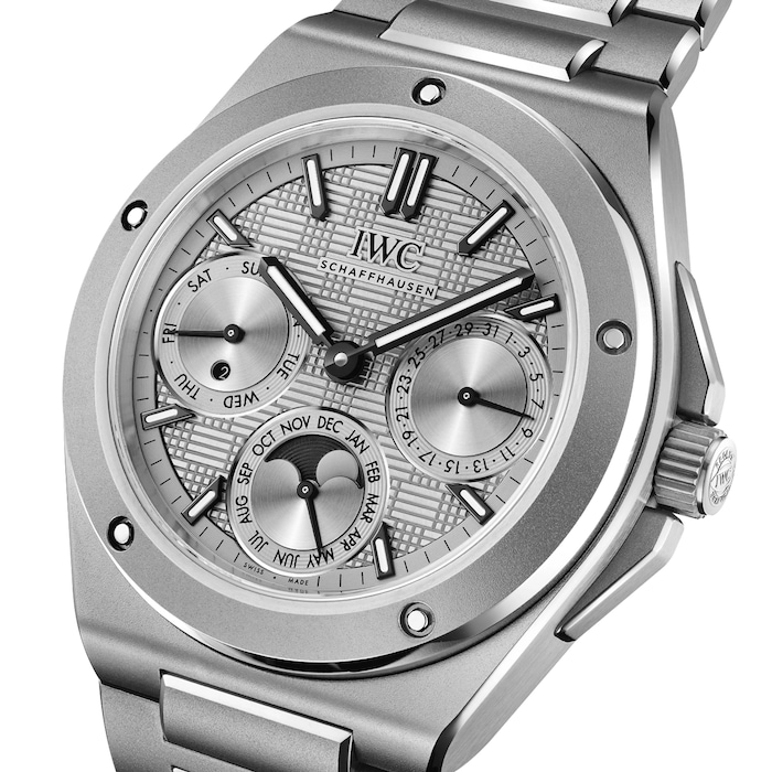 IWC Ingenieur Perpetual Calendar 41mm Mens Watch Silver