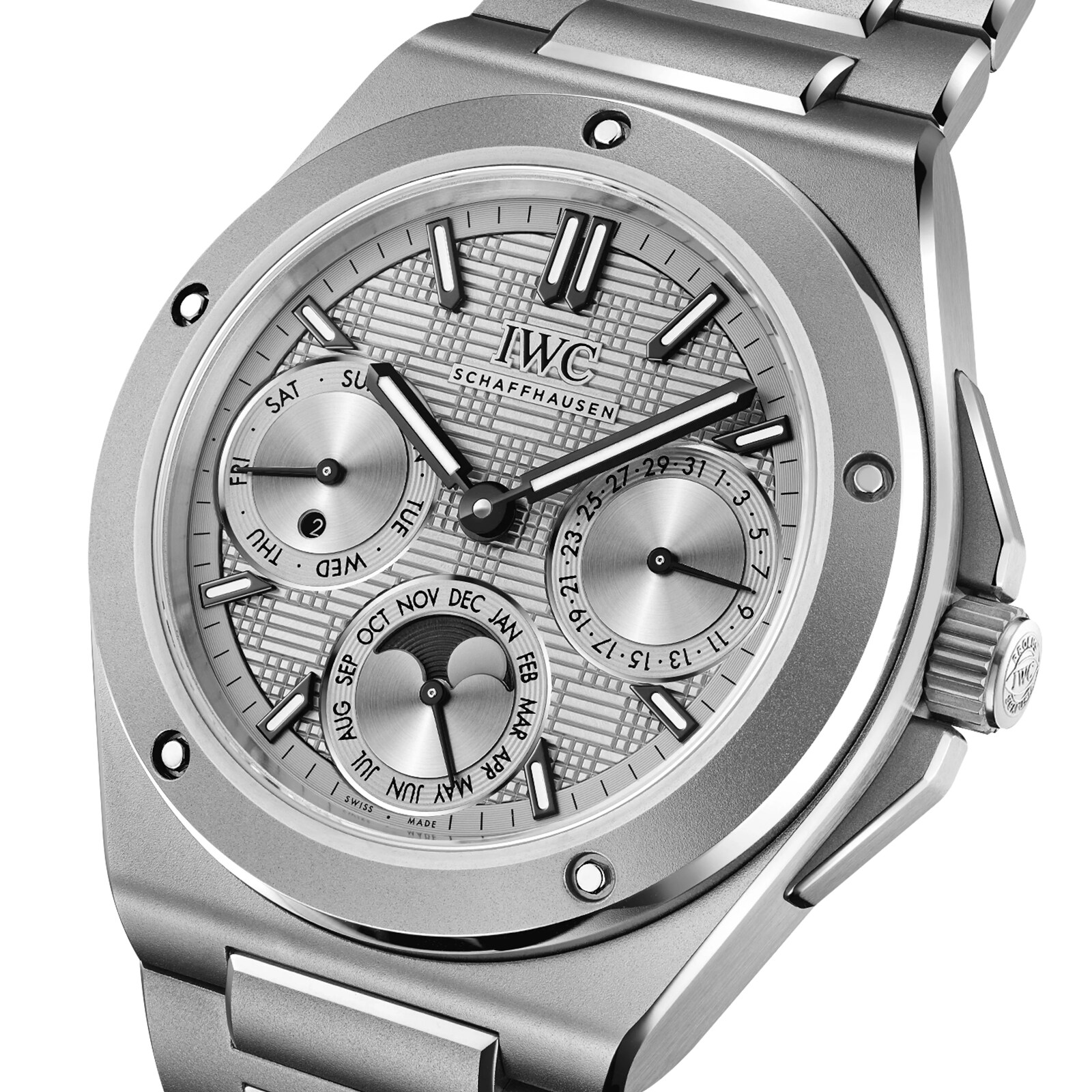 IWC Ingenieur Perpetual Calendar 41mm Mens Watch Silver