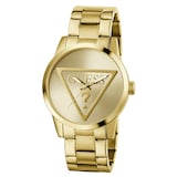 Guess Badge 44mm Mens Watch Gold