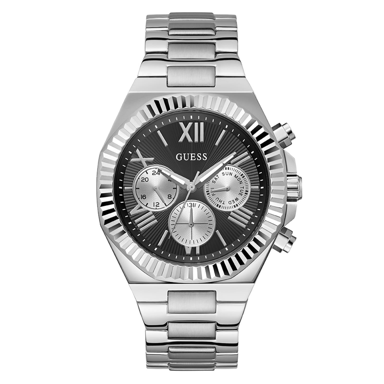 Guess Equity 44mm Mens Watch Black