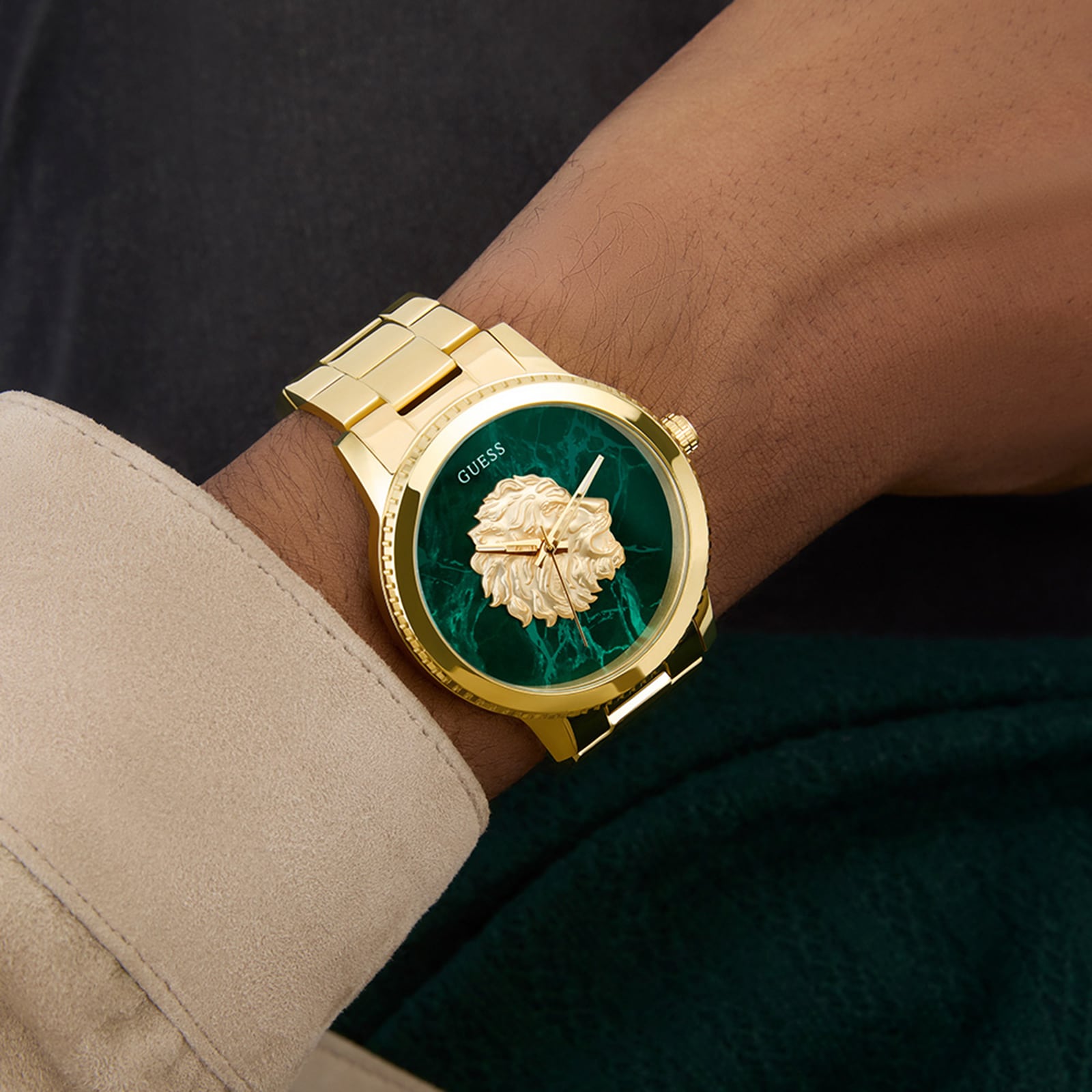 Guess Monarch 44mm Mens Watch Green