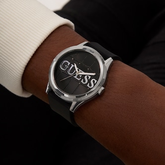 Guess Reputation 44mm Mens Watch Black
