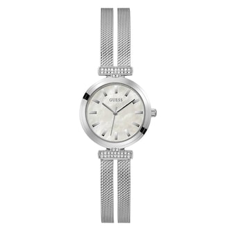 Guess Array 28mm Ladies Watch Mother Of Pearl