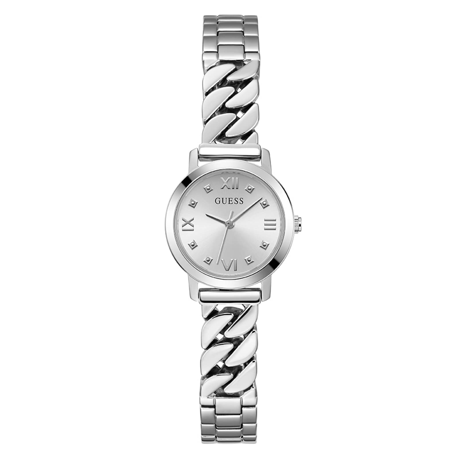 Guess Chime 25mm Ladies Watch Silver Guess Chime 25mm Ladies Watch Silver