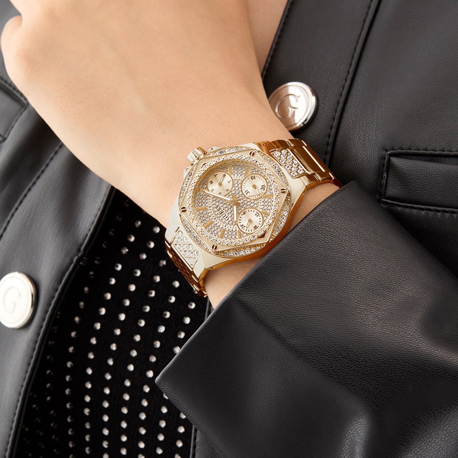 Guess Envy 38mm Ladies Watch Gold Guess Envy 38mm Ladies Watch Gold