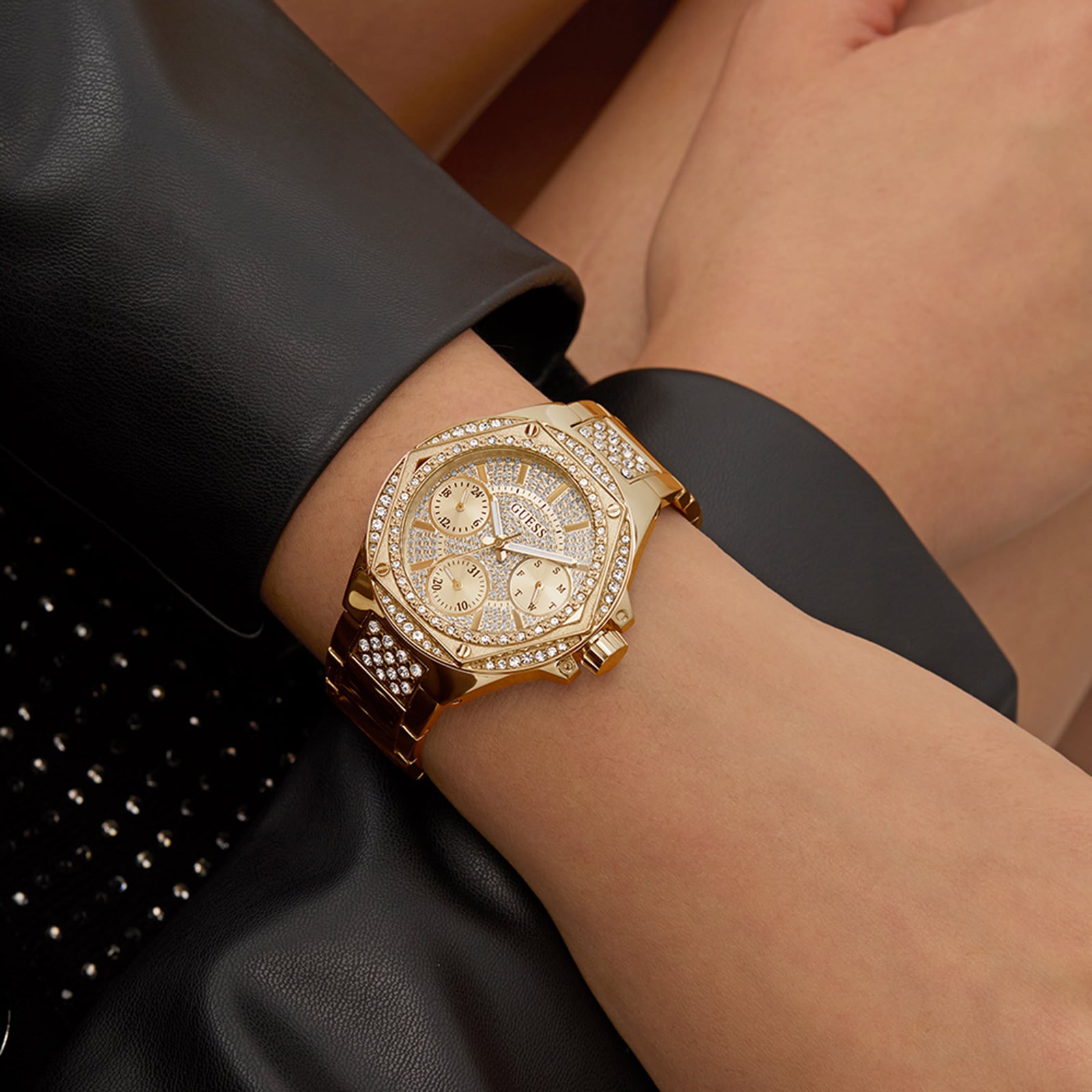 Guess Envy 38mm Ladies Watch Gold Guess Envy 38mm Ladies Watch Gold
