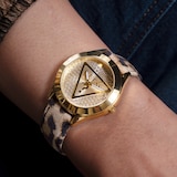 Guess Glitz Plaque 34mm Ladies Watch Gold