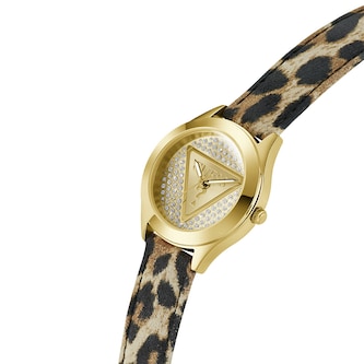 Guess Glitz Plaque 34mm Ladies Watch Gold
