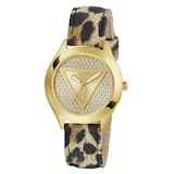 Guess Glitz Plaque 34mm Ladies Watch Gold