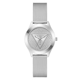 Guess Glitz Plaque 34mm Ladies Watch Silver