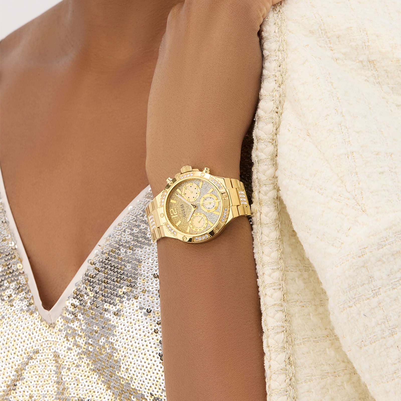 Guess Harlow 38mm Ladies Watch Gold Guess Harlow 38mm Ladies Watch Gold