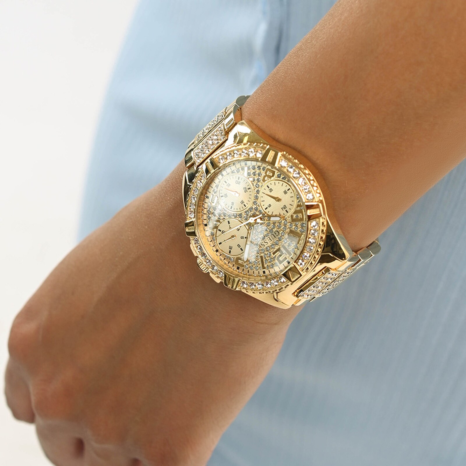 Guess Lady Frontier 40mm Ladies Watch Gold Guess Lady Frontier 40mm Ladies Watch Gold